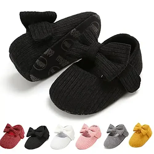 Ohwawadi Infant Baby Boys Girls Slippers Cozy Fleece Booties Soft Bottom Warm Cartoon Socks Newborn Crib Shoes 
