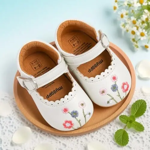 Ohwawadi Infant Baby Boys Girls Slippers Cozy Fleece Booties Soft Bottom Warm Cartoon Socks Newborn Crib Shoes - 3