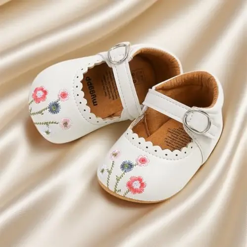 Ohwawadi Infant Baby Boys Girls Slippers Cozy Fleece Booties Soft Bottom Warm Cartoon Socks Newborn Crib Shoes - 5