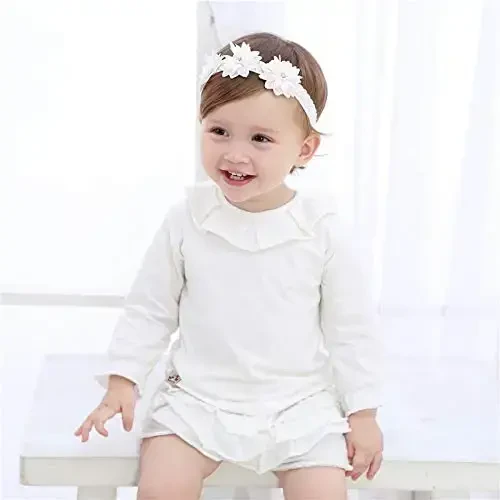 Ohwawadi Infant Baby Girl Shoes Baby Mary Jane Flats Princess Wedding Dress Shoes Crib Shoe for Newborns, Infants, Babies, and Toddlers - 5