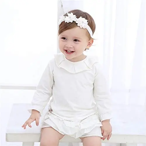 Ohwawadi Infant Baby Girl Shoes Baby Mary Jane Flats Princess Wedding Dress Shoes Crib Shoe for Newborns, Infants, Babies, and Toddlers - 5
