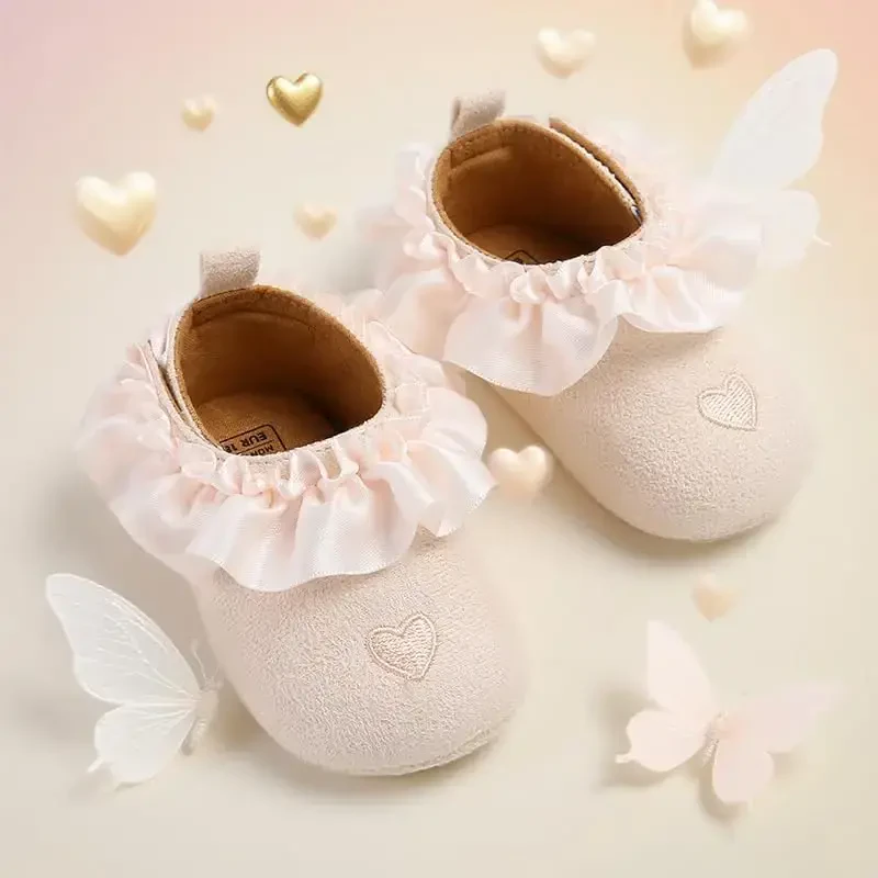 Ohwawadi Infant Baby Boys Girls Slippers Cozy Fleece Booties Soft Bottom Warm Cartoon Socks Newborn Crib Shoes - 4