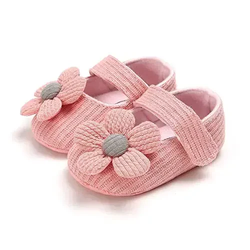 Ohwawadi Infant Baby Boys Girls Slippers Cozy Fleece Booties Soft Bottom Warm Cartoon Socks Newborn Crib Shoes - 6