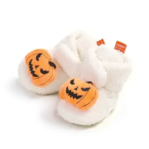 Ohwawadi Infant Baby Boys Girls Slippers Cozy Fleece Booties Soft Bottom Warm Cartoon Socks Newborn Crib Shoes - TUOTING