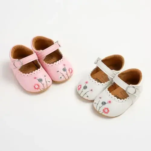 Ohwawadi Infant Baby Boys Girls Slippers Cozy Fleece Booties Soft Bottom Warm Cartoon Socks Newborn Crib Shoes - 9