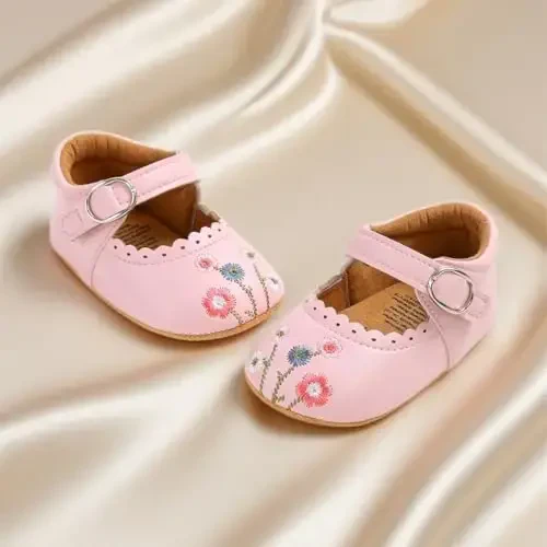 Ohwawadi Infant Baby Boys Girls Slippers Cozy Fleece Booties Soft Bottom Warm Cartoon Socks Newborn Crib Shoes - 5