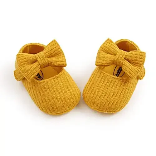 Ohwawadi Infant Baby Boys Girls Slippers Cozy Fleece Booties Soft Bottom Warm Cartoon Socks Newborn Crib Shoes - 6