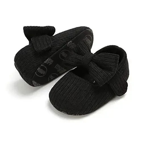 Ohwawadi Infant Baby Boys Girls Slippers Cozy Fleece Booties Soft Bottom Warm Cartoon Socks Newborn Crib Shoes - 6
