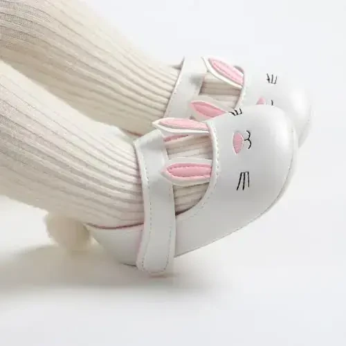 Ohwawadi Infant Baby Boys Girls Slippers Cozy Fleece Booties Soft Bottom Warm Cartoon Socks Newborn Crib Shoes - 2