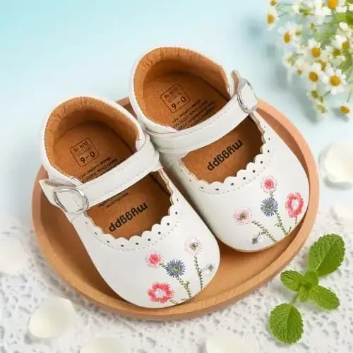 Ohwawadi Infant Baby Boys Girls Slippers Cozy Fleece Booties Soft Bottom Warm Cartoon Socks Newborn Crib Shoes - 3