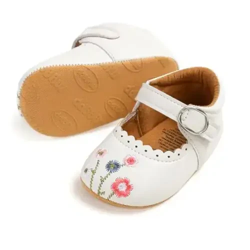 Ohwawadi Infant Baby Boys Girls Slippers Cozy Fleece Booties Soft Bottom Warm Cartoon Socks Newborn Crib Shoes - 6