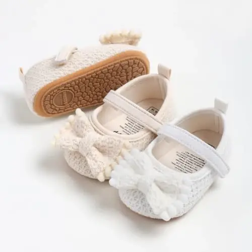 Ohwawadi Infant Baby Boys Girls Slippers Cozy Fleece Booties Soft Bottom Warm Cartoon Socks Newborn Crib Shoes - 3