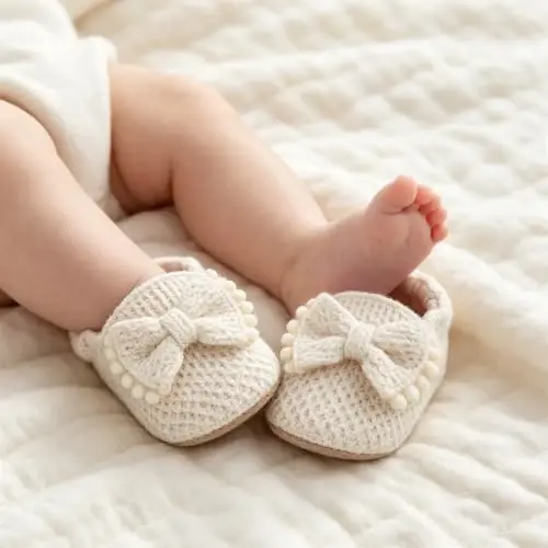 Ohwawadi Infant Baby Boys Girls Slippers Cozy Fleece Booties Soft Bottom Warm Cartoon Socks Newborn Crib Shoes - OHWAWADI (1)
