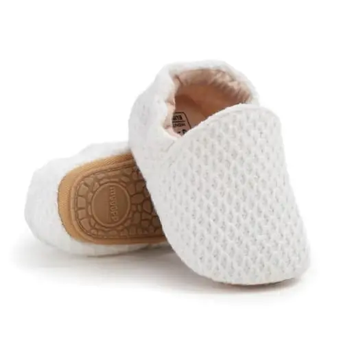 Ohwawadi Infant Baby Boys Girls Slippers Cozy Fleece Booties Soft Bottom Warm Cartoon Socks Newborn Crib Shoes - 1