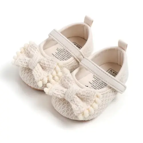 Ohwawadi Infant Baby Boys Girls Slippers Cozy Fleece Booties Soft Bottom Warm Cartoon Socks Newborn Crib Shoes - 4