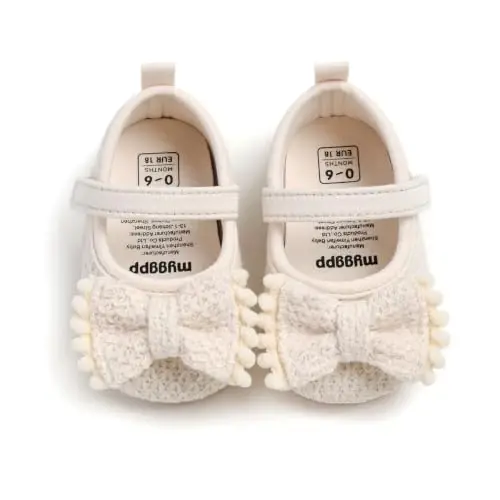 Ohwawadi Infant Baby Boys Girls Slippers Cozy Fleece Booties Soft Bottom Warm Cartoon Socks Newborn Crib Shoes - 5
