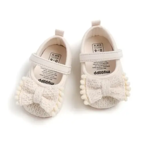 Ohwawadi Infant Baby Boys Girls Slippers Cozy Fleece Booties Soft Bottom Warm Cartoon Socks Newborn Crib Shoes - 6