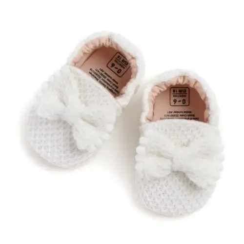 Ohwawadi Infant Baby Boys Girls Slippers Cozy Fleece Booties Soft Bottom Warm Cartoon Socks Newborn Crib Shoes - 3