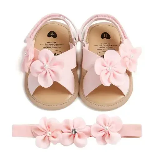 Ohwawadi Infant Baby Girl Shoes Baby Mary Jane Flats Princess To'y Liboslari Oyoq kiyimlari Yangi tug'ilgan chaqaloqlar, go'daklar, chaqaloqlar va yosh bolalar uchun to'shak poyafzali - 3