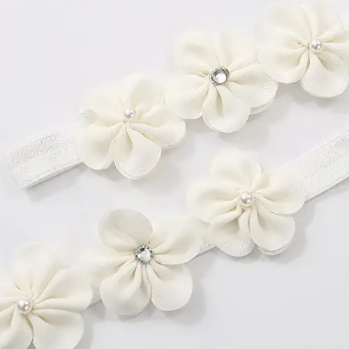 Ohwawadi Infant Baby Girl Shoes Baby Mary Jane Flats Princess Wedding Dress Shoes Newbornlar, chaqaloqlar, go'daklar va yosh bolalar uchun krovat poyafzali - 5