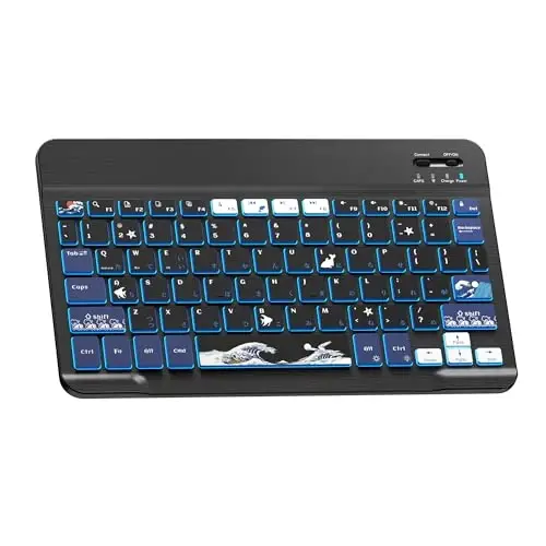 OHY Bluetooth Keyboard for iPad 10th/9th/8th/7th Gen, iPad Pro,iPad Air 13/11 inch & iPad mini | Ultra-Thin Lightweight Wireless Keyboard with Rechargeable Battery & Bluetooth for iOS/Android Devices - 1