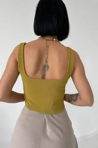 Oil Green Tank Top - 3