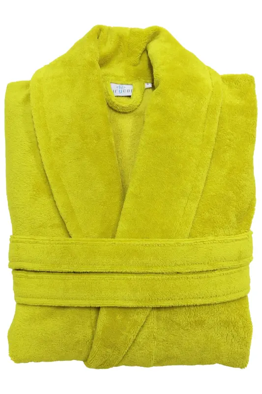 Oil Green Women/Men Unisex Shawl Collar Robe One Piece-oil green - AİRYCOT