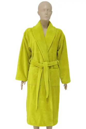 Oil Green Women/Men Unisex Shawl Collar Robe One Piece-oil green - AİRYCOT (1)