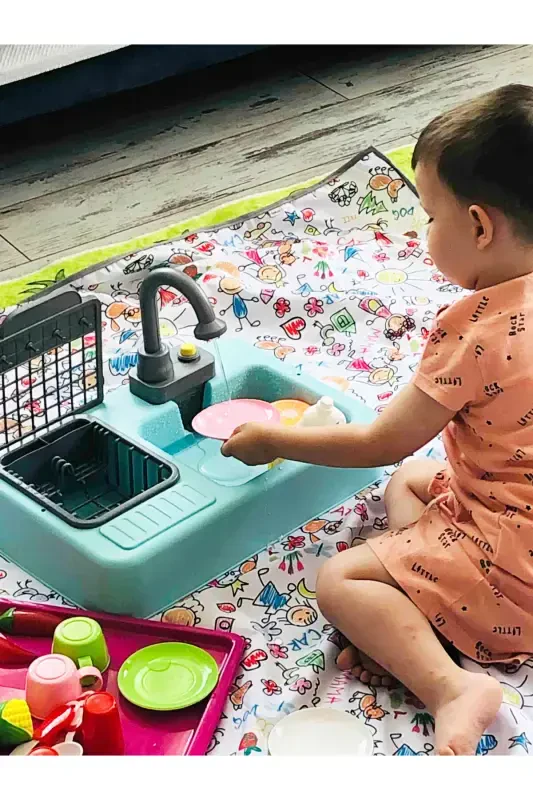 Oila 145x100sm, ovqat stulining tagiga qo'yish uchun, stol, faoliyat qopqog'i, mashinada yuviladigan - 4