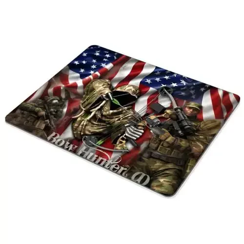 Bow Hunter American Flag Camo Mouse pad Customized Mousepad Non-Slip Rubber Base Mouse Pads for Computers Laptop Office Desk Accessories Mouse pad - 4