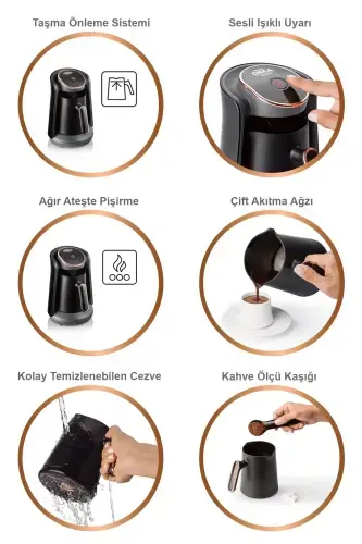OK004-K Okka Minio Кофеварка для турецкого кофе Хром 4 чашки - 7