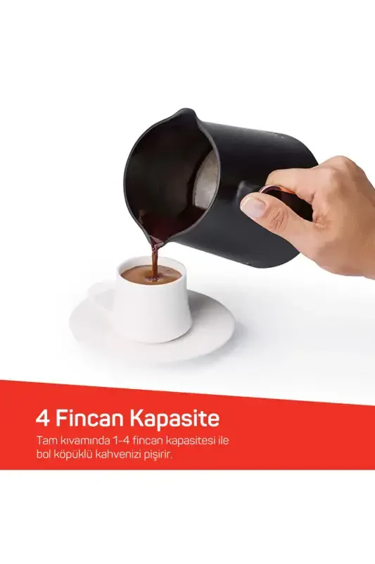 OK004-K Okka Minio Turkish Coffee Maker Chrome 4 Cup Capacity - 2