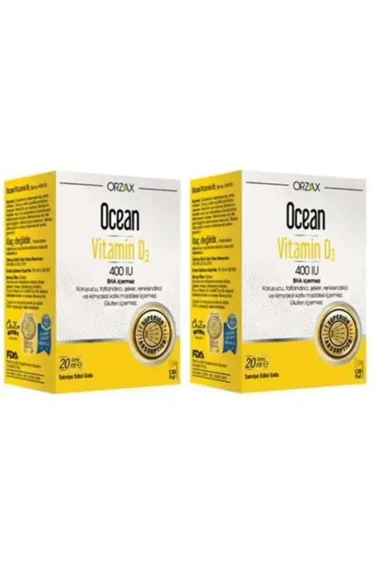 Okean D3 Vitamini 400 IU 20 ml Sprey 2 Quti - OCEAN