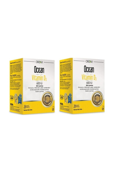 Okean D3 Vitamini 600 IU 20 Ml Sprey 2 Quti - OCEAN