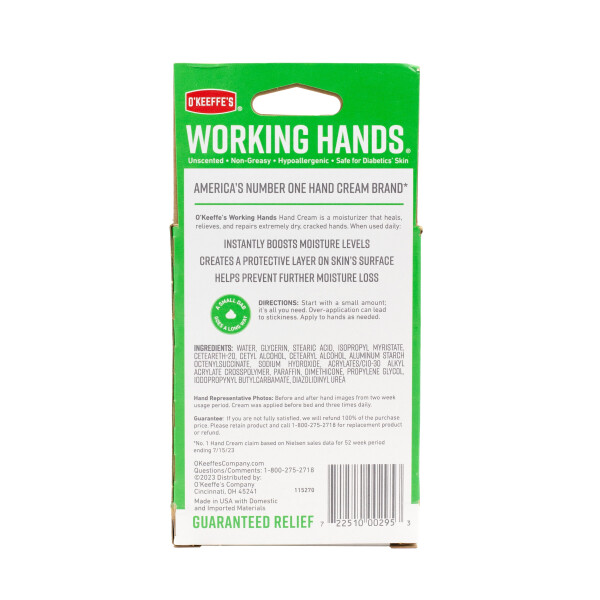 O'Keeffe's Working Hands Moisturizing Hand Cream, 1 Ounce, Twin Pack - 2