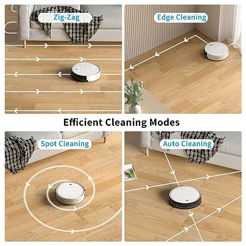 OKP Robot Vacuum Cleaner 2500Pa, 120 Min Runtime, Robotic Vacuum Cleaner with Schedule, WiFi/App/Alexa, Self-Charging, Slim Design, Quiet, Perfect for Hard Floors, Pet Hair, Carpets, K5 - 3