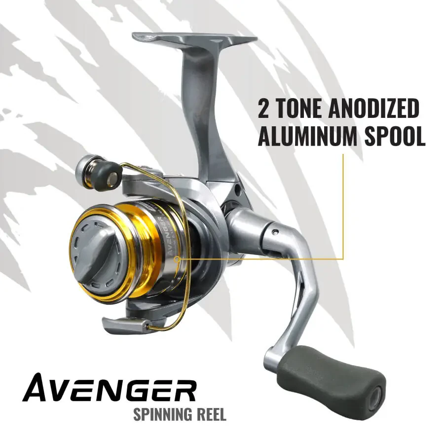 Okuma AV-500a Avenger 500a RH Spinning Fishing Reel, Oiled Felt Drag, 6BB+1RB - 2