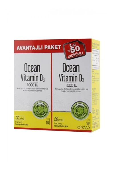 Ocean Vitamin D3 1000 Iu 2 X 20 ml - Ocean