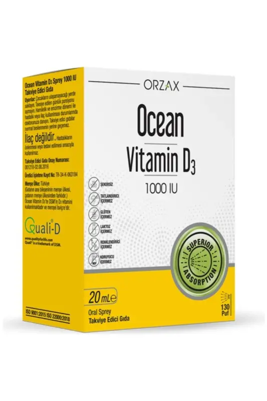 Okyanus D3 Vitamini 1000 IU Sprey 20 ml - 2