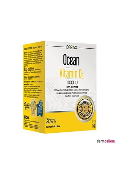 Okyanus D3 Vitamini 1000 IU Sprey 20 ml - ORZAX