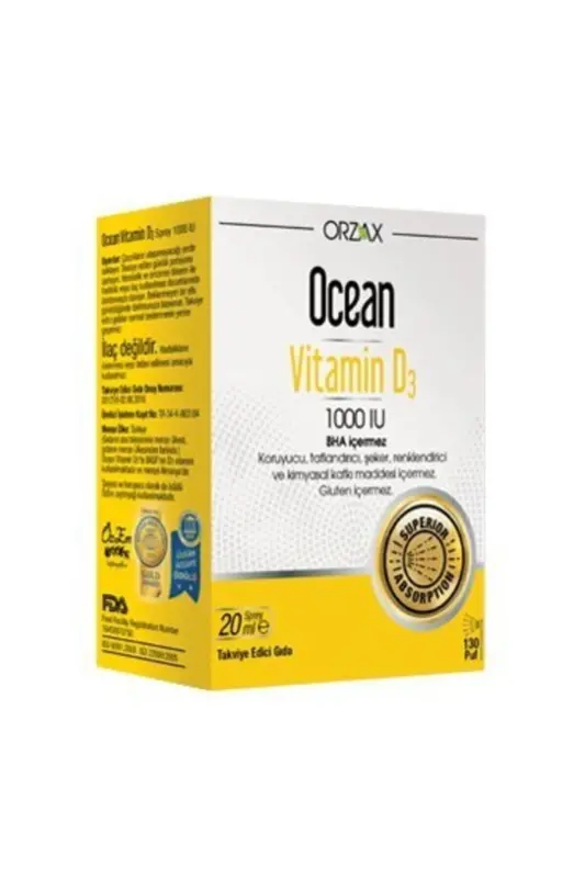 Ocean Vitamin D3 1000 Iu Sprey - ORZAX