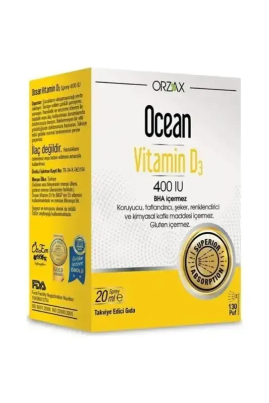 Okyanus D3 Vitamini Spreyi 20ml 400 IU - OCEAN