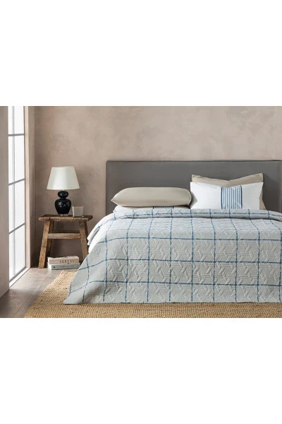 Ocean Plaid Çift Kişilik Çok Amaçlı Örtü 200x220 Cm Mavi - Modazone (1)