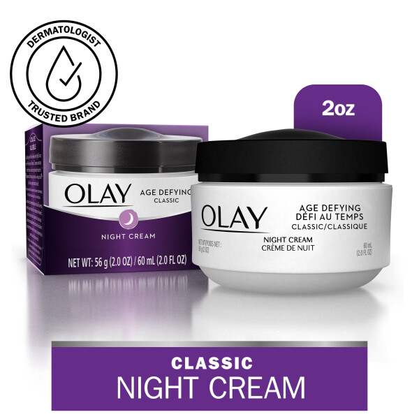 Olay Age Defying Anti-Wrinkle Night Cream, Fights Fine Lines & Wrinkles for Combination Skin, 2.0 oz - 2