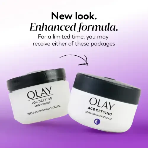 Olay Age Defying Anti-Wrinkle Night Cream, Fights Fine Lines & Wrinkles for Combination Skin, 2.0 oz - 2