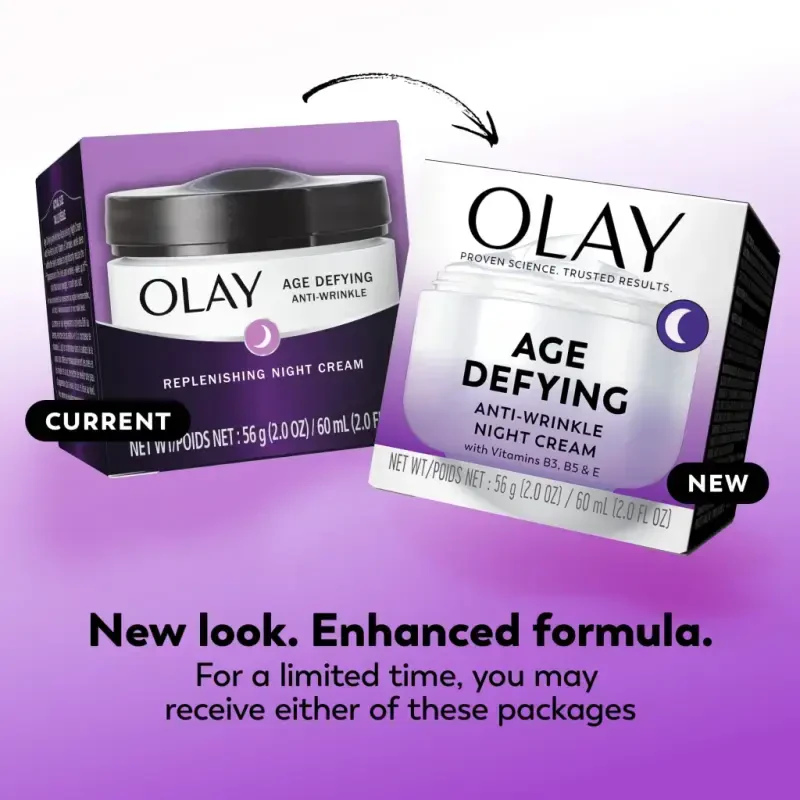 Olay Age Defying Anti-Wrinkle Night Cream, Fights Fine Lines & Wrinkles for Combination Skin, 2.0 oz - 15