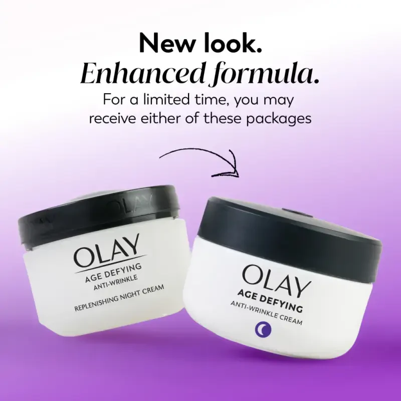 Olay Age Defying Антивозрастной ночной крем против морщин, для комбинированной кожи, борется с мелкими и мимическими морщинами, 2.0 унции - 2