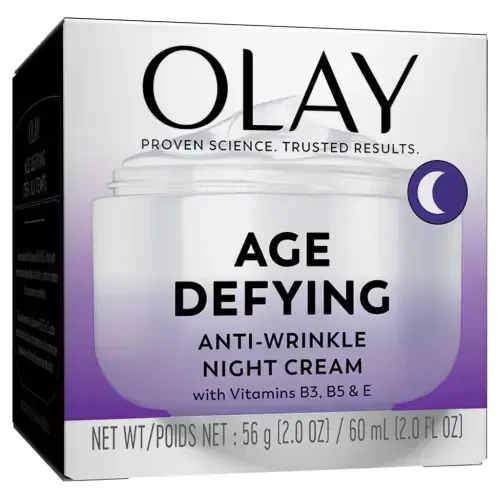 Olay Age Defying Антивозрастной ночной крем против морщин, для комбинированной кожи, борется с мелкими и мимическими морщинами, 2.0 унции - 12
