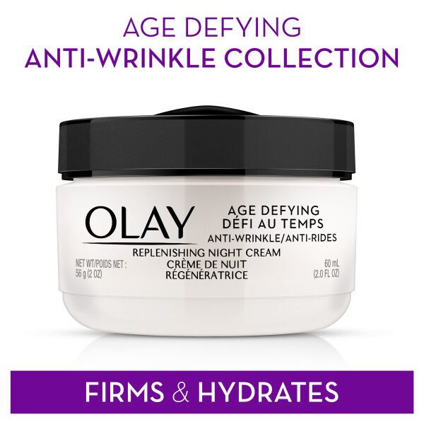 Olay Age Defying Антивозрастной ночной крем против морщин, для комбинированной кожи, борется с мелкими и мимическими морщинами, 2.0 унции - 3