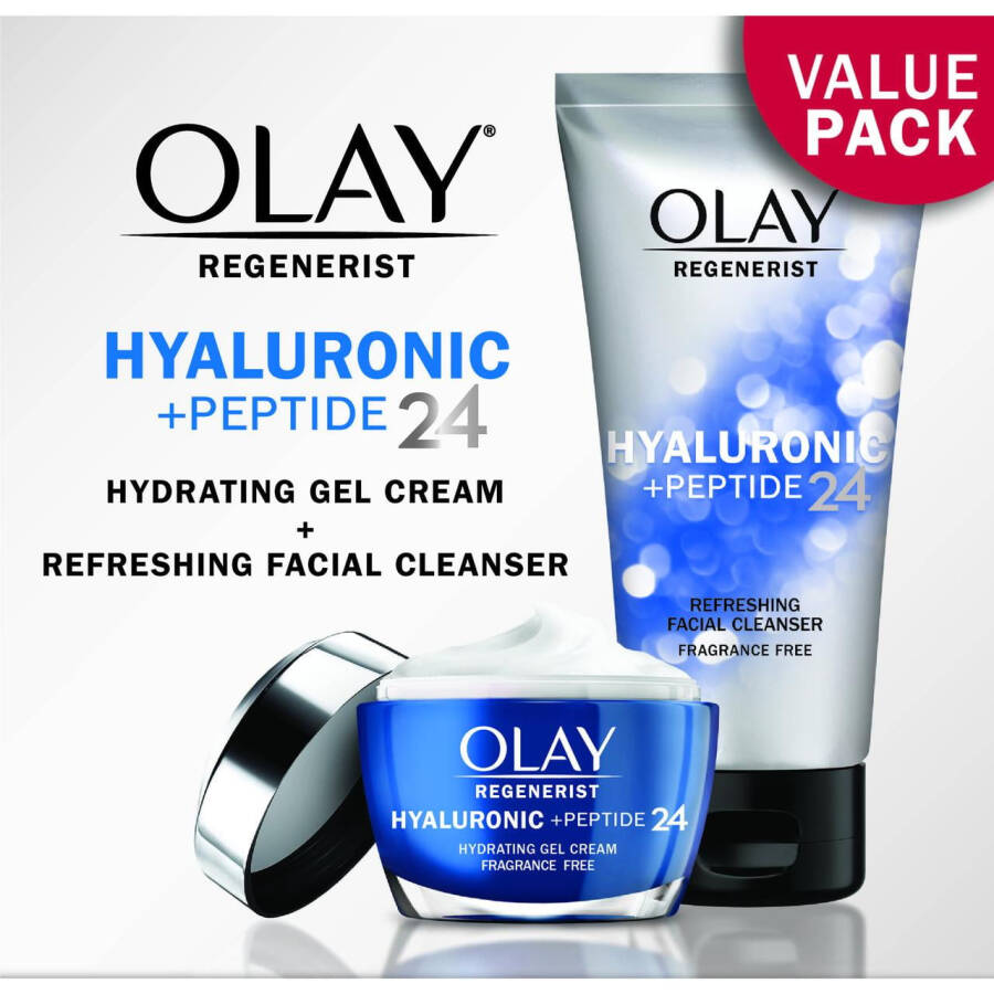 Olay Cilt Bakım Hediye Seti Hyaluronic + Peptit 24 İkili Paketi, Kuruluğu Giderir, Cilt Bakım Hediye Seti, 5/1,7 oz - 19